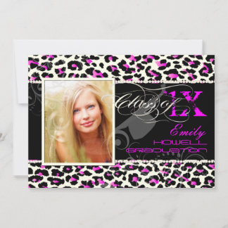PixDezines 2012 Grads, Cheetah-Druck-/Farbtöne Einladung