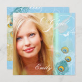 PixDezines 2012 Graduation Foto+DJ Pfau Einladung (Vorne/Hinten)