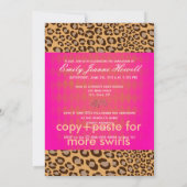 PixDezines 2012 Graduierung/Leopard/DJ Einladung (Rückseite)