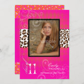 PixDezines 2012: Graduierung/Leopard/DJ-Hintergrun Einladung (Vorne/Hinten)