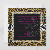 PixDezines 2013 Grads, Cheetah+Zebra/DJ-Farben Einladung (Rückseite)