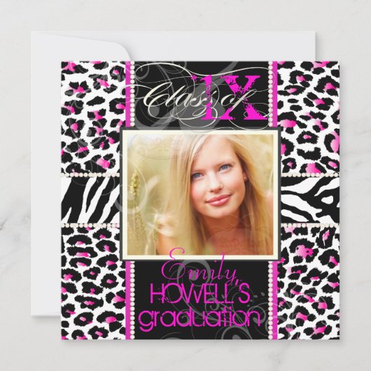 PixDezines 2013 Grads, Käsetadruck/Farbtöne Einladung (Vorderseite)