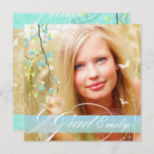 PixDezines 2015 Abschluss Foto+Tagesblüten Einladung (Vorne/Hinten)