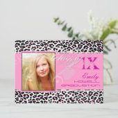 PixDezines 2025 Grads, Gepard-, Druck-/Farbtöne Einladung (Stehend Vorderseite)