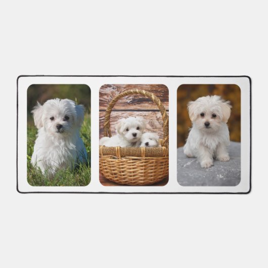 PixDezines 3-Foto-Rahmen DIY Hintergrundfarbe Schreibtischunterlage (Vorderseite)