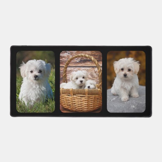 PixDezines 3-Foto-Rahmen DIY Hintergrundfarbe Schreibtischunterlage (Vorderseite)