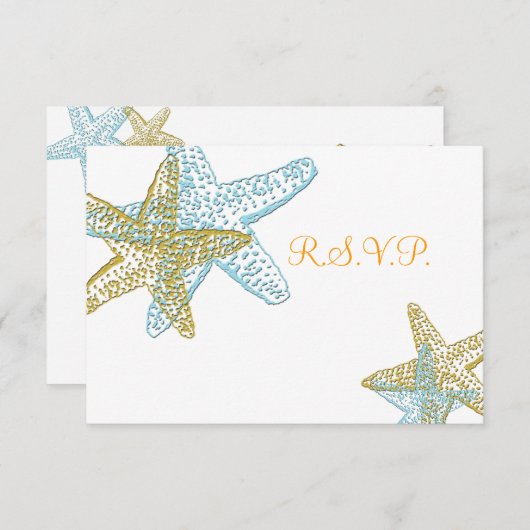 PixDezines 4.25"x5.5" uAwg, Seestern für 12x18 RSVP Karte (Vorne/Hinten)