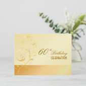 PixDezines 60 Geburtstag/filigrane/DIY Ihre Verans Einladung (Stehend Vorderseite)