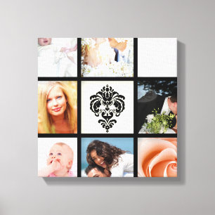 PixDezines 9-Foto auf Leinwand, schwarze Leinwanddruck