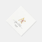 PixDezines A-Z Imitate Gold Monogram Herbstliche B Serviette (Ecke)