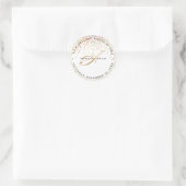 PixDezines A-Z-Schrift-Monogramm, Regenbogen-Konfe Runder Aufkleber (Tasche)