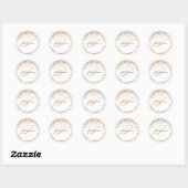 PixDezines A-Z Script Monogram, Rainbow Confetti Runder Aufkleber (Blatt)