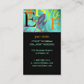 PixDezines ABC, Griechisch Alpha/DIYfonts+backgrou Visitenkarte (Rückseite)