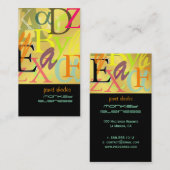 PixDezines ABC, griechische Alpha Visitenkarte (Vorne/Hinten)