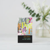 PixDezines ABC, griechische Alpha Visitenkarte (Stehend Vorderseite)