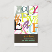 PixDezines ABC, griechischer Alpha/DJ Visitenkarte (Vorderseite)