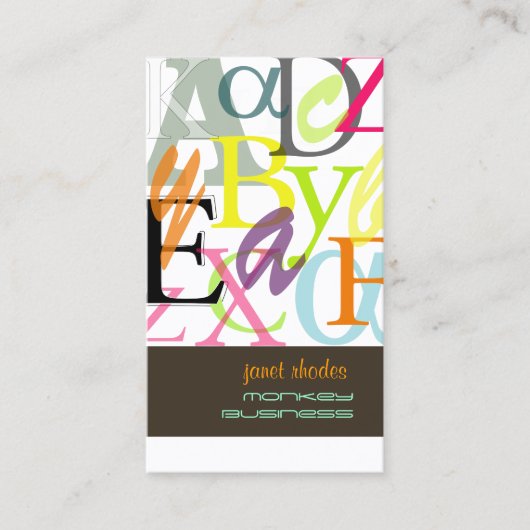 PixDezines ABC, griechischer Alpha/DJ Visitenkarte (Vorderseite)