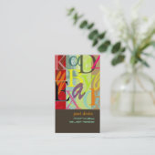 PixDezines ABC, griechischer Alpha Visitenkarte (Stehend Vorderseite)