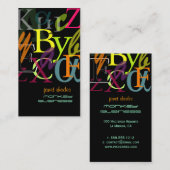 PixDezines ABC, griechischer Hintergrund Alpha/DIY Visitenkarte (Vorne/Hinten)