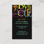 PixDezines ABC, griechischer Hintergrund Alpha/DIY Visitenkarte (Rückseite)