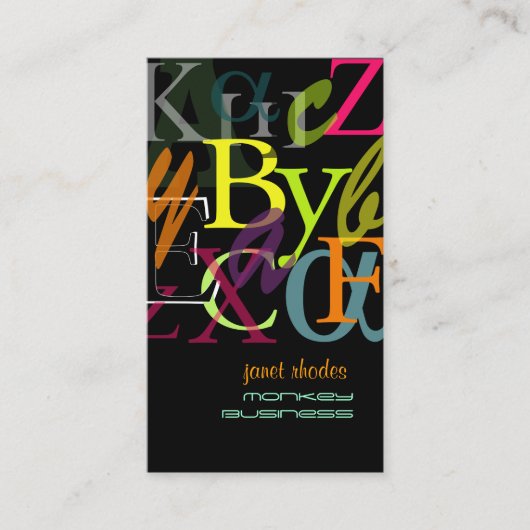 PixDezines ABC, griechischer Hintergrund Alpha/DIY Visitenkarte (Vorderseite)