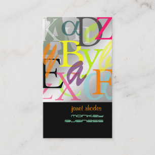 PixDezines ABC, Griechisches Alpha Visitenkarte