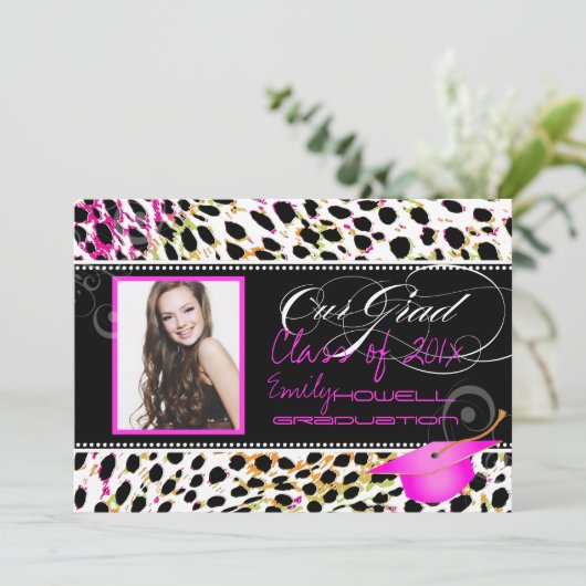 PixDezines Abschluss Einladung (Stehend Vorderseite)