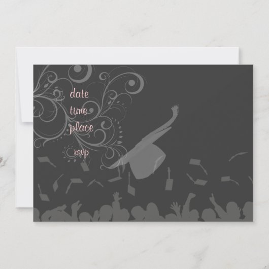 PixDezines-ABSCHLUSS-FOTOS/CAP+GOWN Einladung (Rückseite)