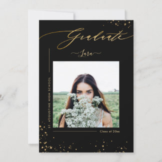 PixDezines Abschluss Minimalistisch Luxe Script Ankündigung