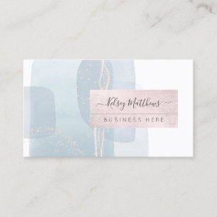 PixDezines Abstract Arrangement H2 Dusty Blue Busi Visitenkarte