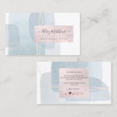 PixDezines Abstrakt Arrangement H2 Dusty Blue Busi Visitenkarte (Vorne/Hinten)