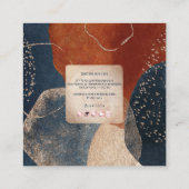 PixDezines Abstrakt Arrangement H2 Rose Gold Busi Quadratische Visitenkarte (Rückseite)