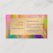 PixDezines Abstrakt Boho Wasserfarbe Visitenkarte (Rückseite)