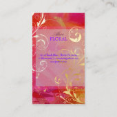 PixDezines abstrakt + filigrane Wirbel Visitenkarte (Rückseite)