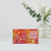 PixDezines abstrakt + filigrane Wirbel Visitenkarte (Stehend Vorderseite)