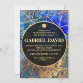 PixDezines Abstrakt Galaxy Bar Mitzvah Einladung (Rückseite)
