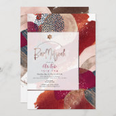 PixDezines Abstrakt Moderne Bar Mitzvah Einladung (Vorne/Hinten)