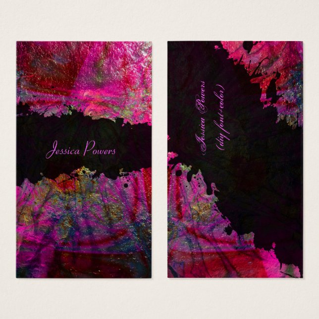 PixDezines, abstrakt/warm rosa/metallisch (Vorne & Hinten)
