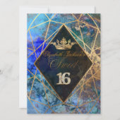 PixDezines Abstrakte Galaxie/Sweet+16 Einladung (Vorderseite)