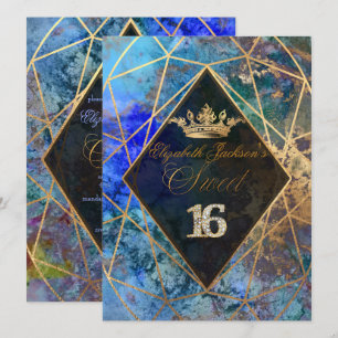 PixDezines Abstrakte Galaxie/Sweet+16 Einladung