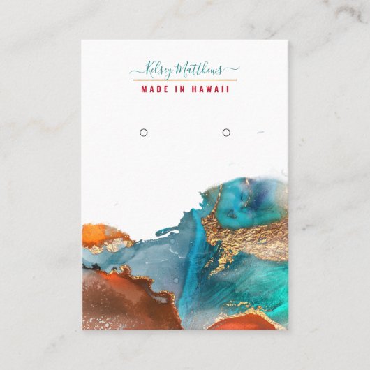 PixDezines Abstrakte Galaxieohrringe Visitenkarte (Vorderseite)