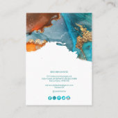 PixDezines Abstrakte Galaxieohrringe Visitenkarte (Rückseite)