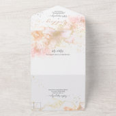 PixDezines Abstrakter kosmischer Rosa All In One Einladung (Außenbereich)