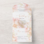 PixDezines Abstrakter kosmischer Rosa All In One Einladung (Innen Boden)