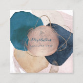 PixDezines Abstraktes Arrangement H2 Rose Gold Quadratische Visitenkarte (Vorderseite)