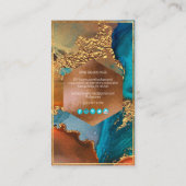 PixDezines Abstraktes Kupfer Visitenkarte (Rückseite)