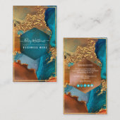 PixDezines Abstraktes Kupfer Visitenkarte (Vorne/Hinten)