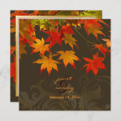 PixDezines Ahorn-Blätter/Herbstereignis Einladung (Vorne/Hinten)