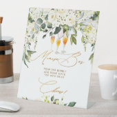 PixDezines Alabaster Rose Mimosa Bar Sockelschild (In Situ)