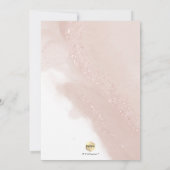 PixDezines Alcohol Dusty Pink Rose Gold Taufe Einladung (Rückseite)